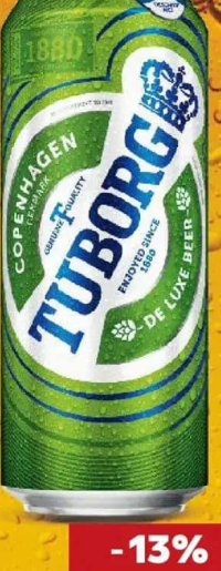TUBORG Bere blondă 5% alcool 0,5 l