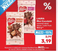 LAURA Mini Ciocolată caramel sărat alune / tutti fruti 54,5 g
