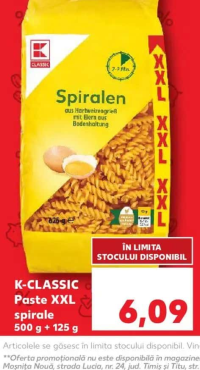 K-CLASSIC Paste XXL spirale 500 g + 125 g