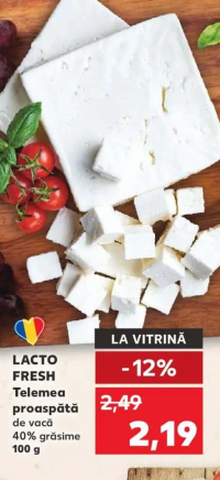 LACTO FRESH Telemea proaspătă de vacă 40% grăsime 100 g