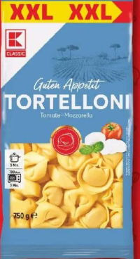 K-CLASSIC XXL Tortelloni roșii și mozzarella / carne / spanac și ricotta 750 g