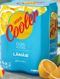 Ursus Cooler Amestec bere fără alcool și suc de fructe diverse sortimente 4x0,5 l