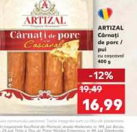 ARTIZAL Cârnați de porc / pui cu cașcaval 400 g