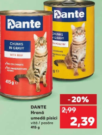 DANTE Hrană umedă pisici vită / pasăre 415 g