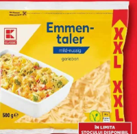 K-CLASSIC Emmentaler ras XXL 45% grăsime 500 g
