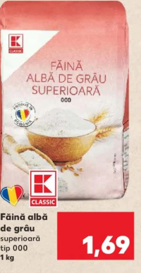 K-Classic Făină albă de grâu superioară tip 000 1 kg