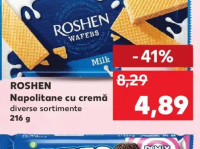 ROSHEN Napolitane cu cremă diverse sortimente 216 g