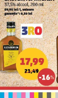 Alexandrion 5* Băutură Spirtoasă 37.5% alcool 200 ml