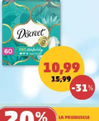 DISCREET Absorbante Water Lily 60 buc.