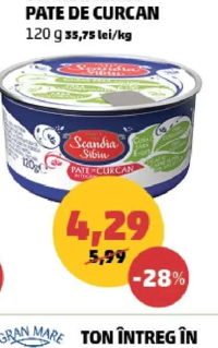Scandia Sibiu Pate de curcan 120 g