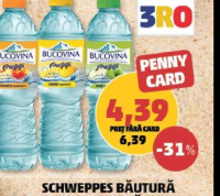 BUCOVINA APĂ PLATĂ FRUCTATĂ măr / piersică / lămâie, 1,5 l