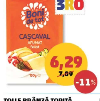 Boni de tot Cașcaval Afumat Feliat 150 g