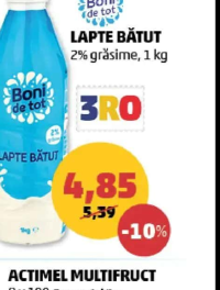 Boni de tot Lapte bătut 2% grăsime 1kg