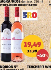 Budureasca Vin Fetească Neagră / Rose demisec 750 ml
