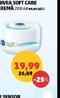NIVEA SOFT CARE Cremă 200 ml