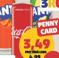 COCA-COLA ORIGINAL/ FANTA PORTOCALE / PERE 330 ml