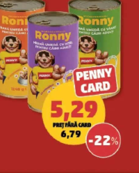 Ronny Hrană Umedă pentru Câini diverse sortimente 1.24 kg