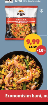 Sancho Paella creveți, midii & pui 400g