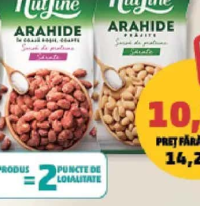 NUTLINE ARAHIDE PRĂJITE ȘI SĂRATE / COAJĂ ROȘIE SĂRATE 300 g