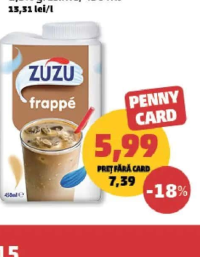 Zuzu Frappé 1,5% grăsime 450 ml