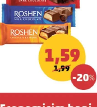 Roshen Baton Ciocolată diverse sortimente 30 g / 33 g