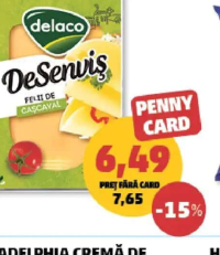 Delaco DeSenviș Cașcaval Felii 100 g