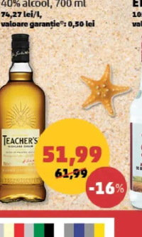 Teacher's Whisky 40% alcool 700 ml