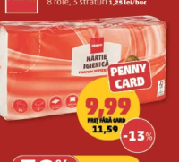 Penny Hârtie Igienică Piersică 8 role 3 straturi