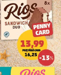 Rios Înghețată Sandwich Duo 8 x 67 g
