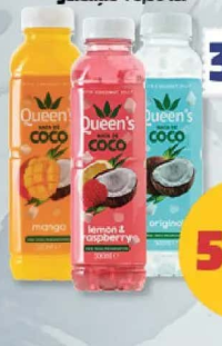 Queen's Nata de Coco original / mango / zmeură și lămâie 0.5 l