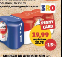 Amstel Bere Blondă 5% alcool 8x330 ml