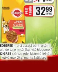 PEDIGREE hrană uscată pentru câini adulți de talie mică 2kg, vită&legume