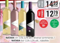 NATARA vin 11%-12% alc., diverse sortimente