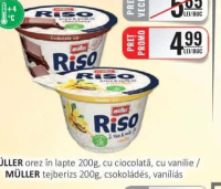 MÜLLER orez în lapte 200g, cu ciocolată, cu vanilie