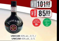 UNICUM 40% alc., 0.7L