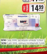 SENI Care XXXL șervețele umede 52buc