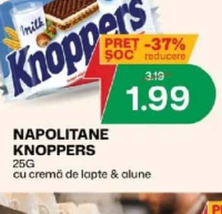 Storck Knoppers Napolitane 25g cu cremă de lapte & alune