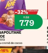 Joe Napolitane 160g cu cremă de cacao