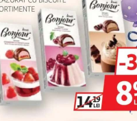 KONTI BONJOUR DESERT GLAZURAT CU BISCUITE DIVERSE SORTIMENTE 232G
