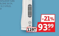Qilive Q.6831 Ventilator turn înălțime 38 cm, 35 W, 3 viteze, Alb