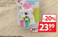 One Two Fun Pistol Unicorn pentru Baloane Săpun