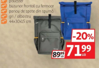 Airport Rucsac Călătorie poliester gri/albastru 44x30x15cm