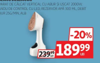 Daewoo DGS2000WG Aparat de călcat vertical cu abur și uscat 2000W, Panou de control cu LED, Rezervor