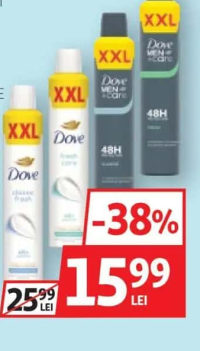 DOVE XXL Deodorant spray feminin/bărbătesc diverse sortimente 300ml