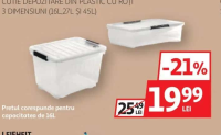 TIDY CUTIE DEPOZITARE DIN PLASTIC CU ROȚI 16L