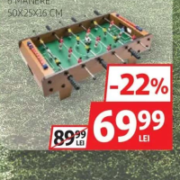 MASĂ FOTBAL 6 MÂNERE 50X25X16 CM