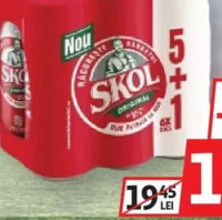 SKOL BERE BLONDĂ 5+1X0.5L