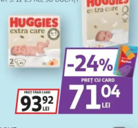 HUGGIES EXTRA CARE Scutece nr 1-5