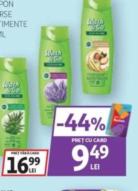 WASH&GO Șampon diverse sortimente 360ml