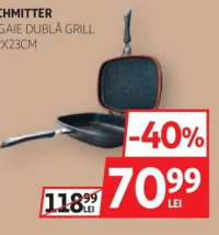 Schmitter Tigaie dublă grill 32x23cm